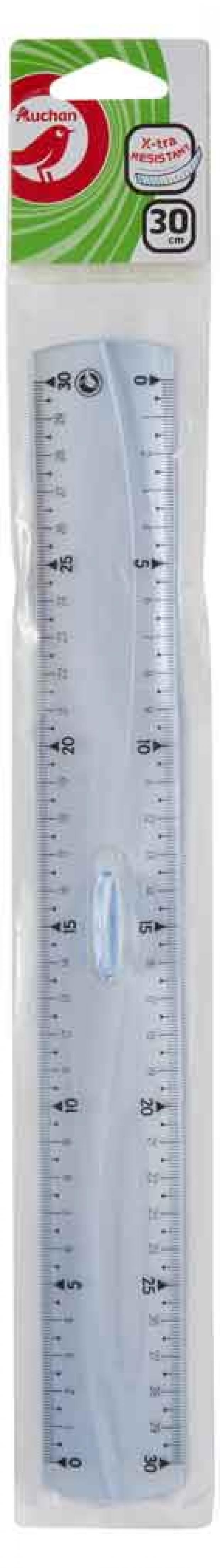 Линейка АШАН пластиковая 30 см 66₽