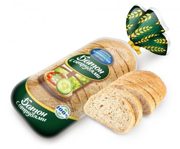 Хлеб пшеничный Коломенское с отрубями нарезка 300 г 38₽