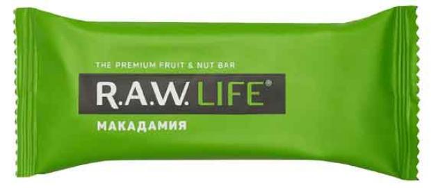 Батончик RAWLIFE орехово-фруктовый Макадамия 47 г 119₽