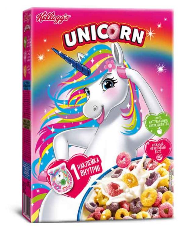 Готовый завтрак Kelloggs Unicorn Радужные колечки 195 г 105₽
