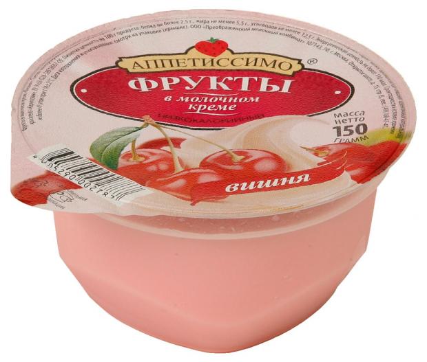 Желе молочное Аппетиссимо вишня 150 г 40₽