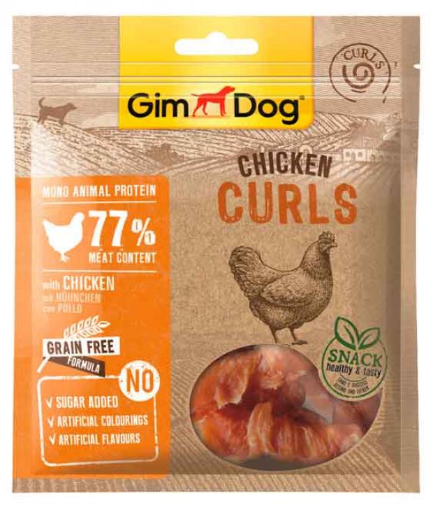 

Лакомство для собак GimDog Curls куриные завитки, 55 г