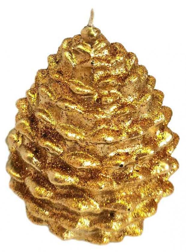 Свеча Золотая шишка 9 см 109₽