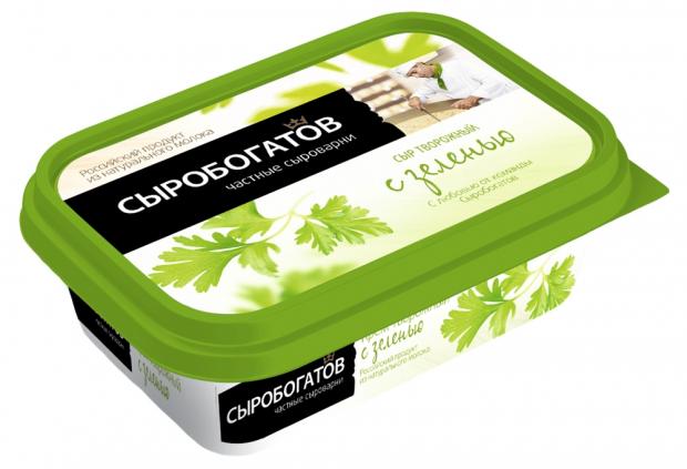 Сыр творожный Сыробогатов С зеленью 55 140 г 61₽