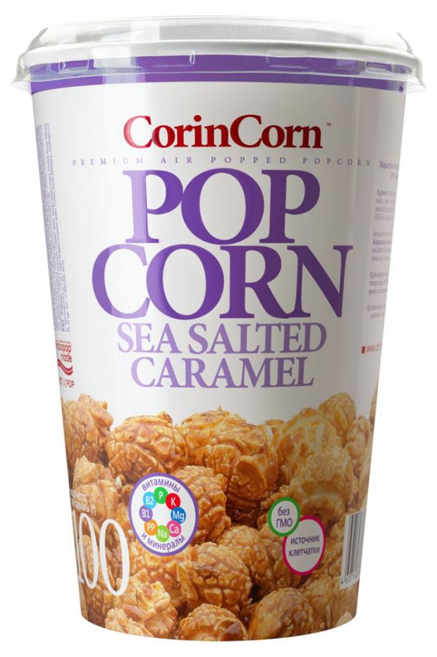 Попкорн сладко-соленый CorinCorn готовый со вкусом карамели 100 г 70₽