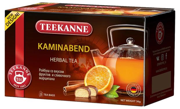 

Чай травяной Teekanne ройбуш в пакетиках, 20х1,8 г