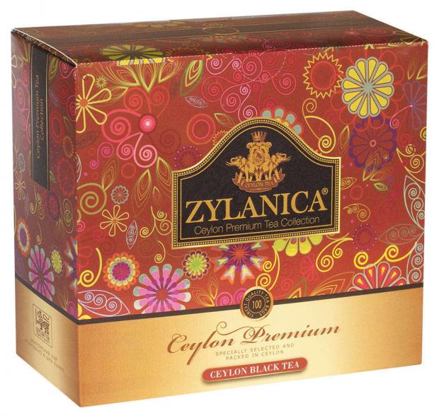 

Чай черный ZYLANICA Ceylon Premium Collection в пакетиках, 100х2 г