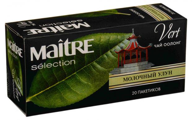 Чай травяной Maitre de The selection Молочный улун китайский в пакетиках 20х18 г 73₽