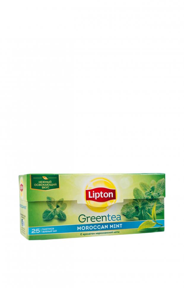 

Чай зеленый Lipton Green Moroccan Mint с мятой в пакетиках, 20х3 г