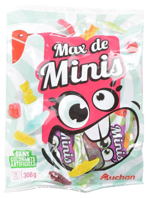 Мармелад жевательный АШАН Max de minis, 308 г