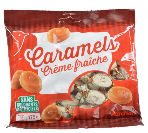 

Карамель Auchan Creme fraiche cливочная, 175 г