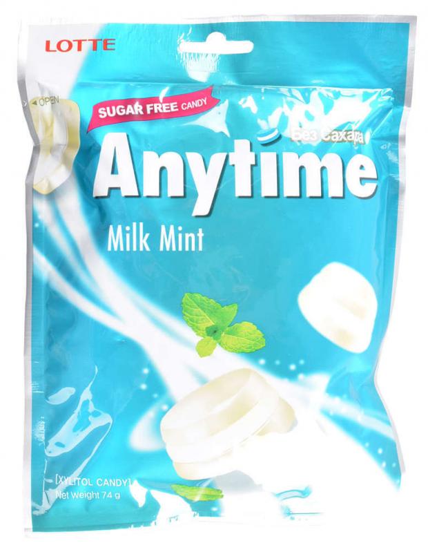 Карамель Anytime Milk Mint, 74 г