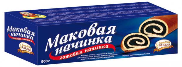 

Начинка для выпечки Santa Vita маковая, 500 г