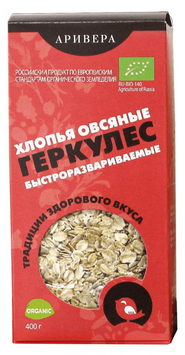 Хлопья Аривера овсяные геркулес БИО 400 г 94₽