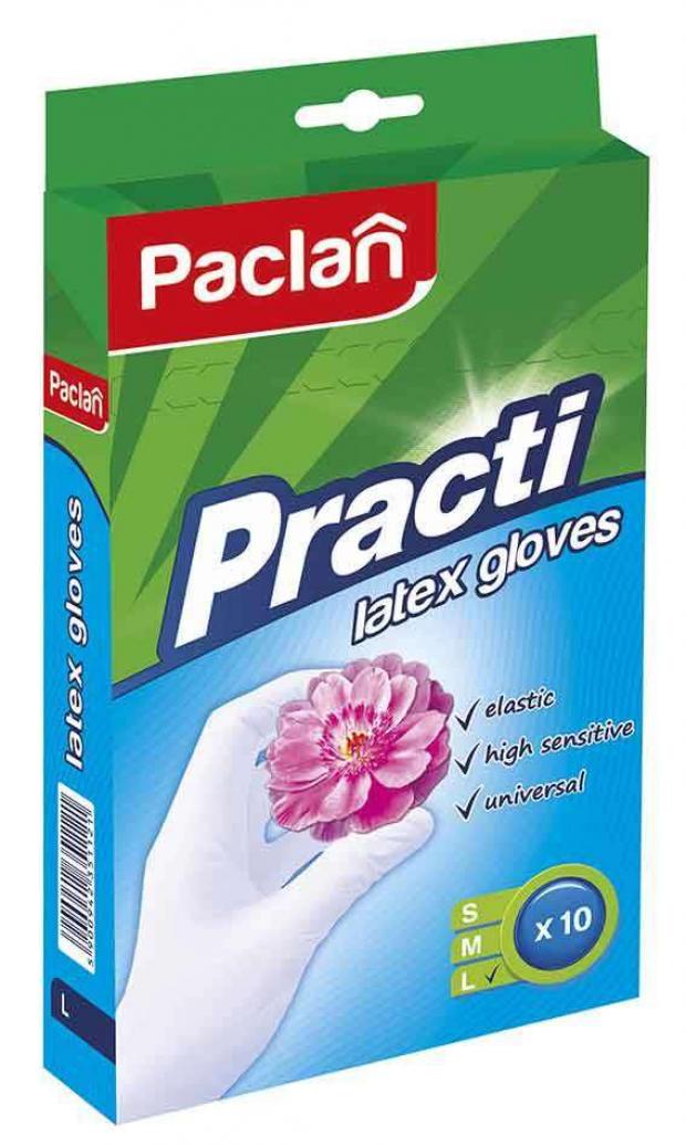 

Перчатки латексные Paclan Practi размер L, 1 шт