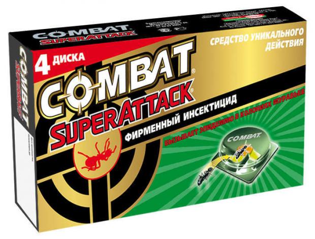 

Ловушка от муравьев инсектицид Combat Super Bait, 4 шт