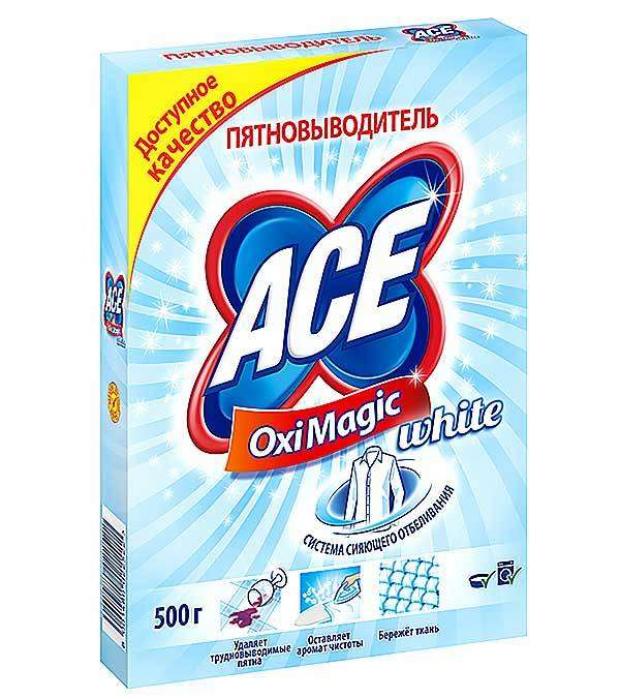 Пятновыводитель Ace Oxi Magic White для белого белья, 500 г