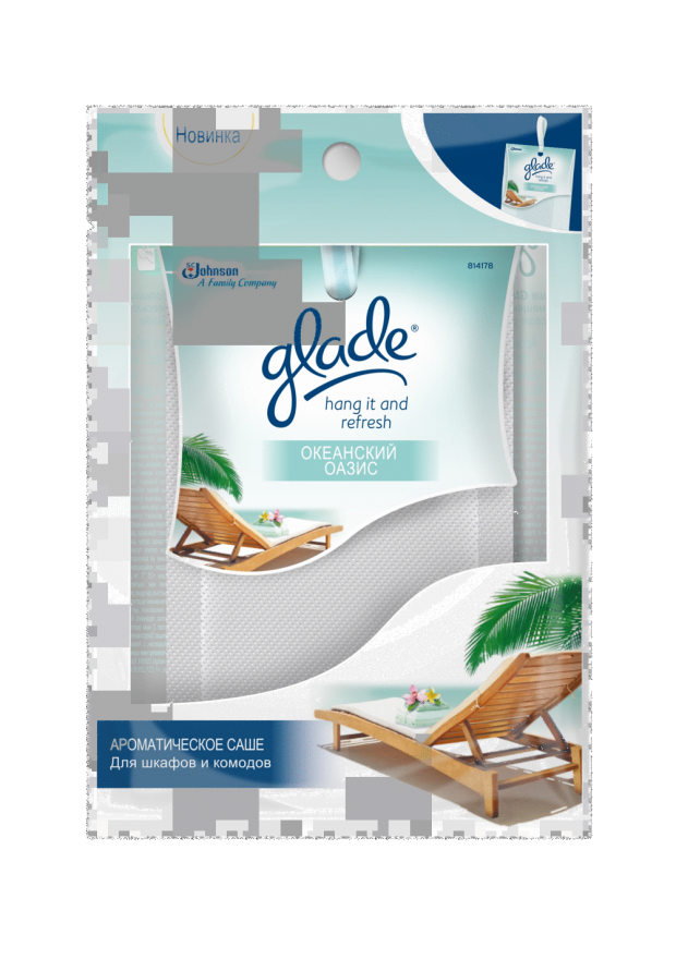 

Саше для шкафов и комодов Glade ароматическое Океанский бриз, 1 шт