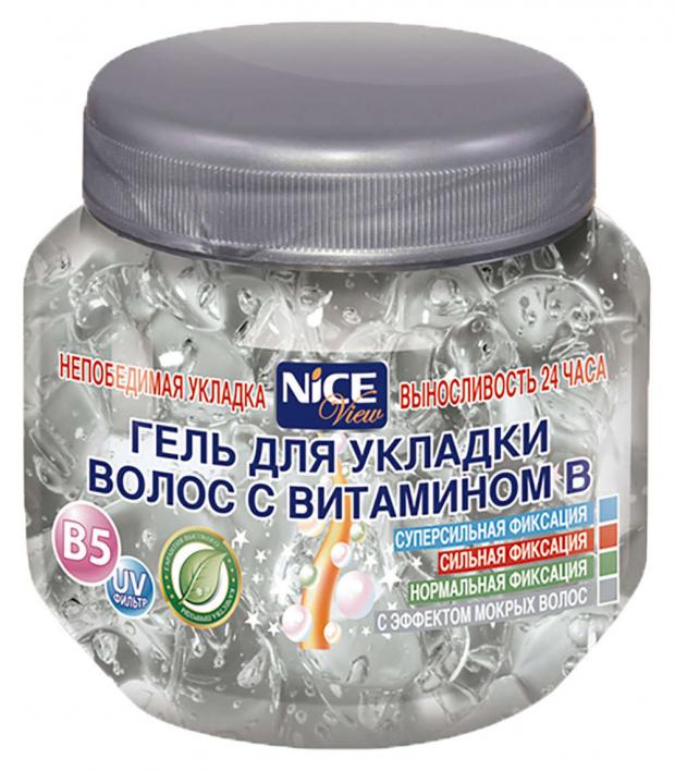 

Гель для укладки волос NiceView эффект мокрых волос с витамином В, 250 мл