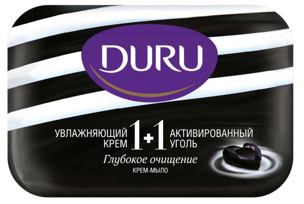 Крем-мыло туалетное Duru 1+1 Активированный уголь, 80 г
