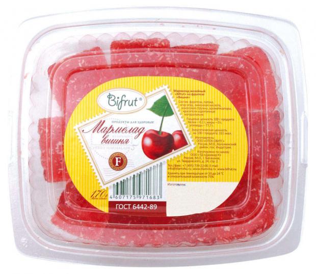 

Мармелад Bifrut вишня на фруктозе, 170 г