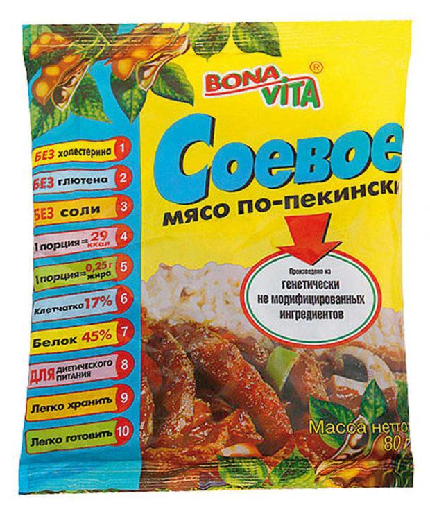 

Соевое мясо Bona Vita вкус мяса по-пекински, 80 г