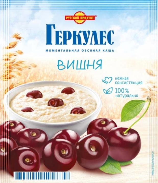 Геркулес Русский Продукт моментальная овсяная каша с вишней 35 г 18₽