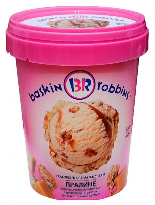 

Мороженое сливочное Baskin Robbins Пралине со сливками, 1 л