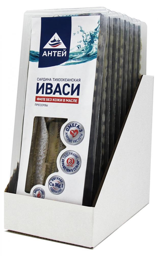 

Сардина тихоокеанская «Антей» Иваси филе без кожи в масле, 200 г
