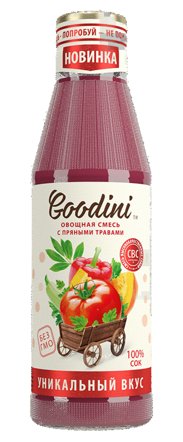 Сок Goodini Овощная смесь с пряными травами 750 мл 175₽