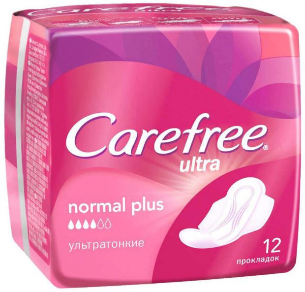 

Прокладки гигиенические Carefree Ultra Normal Plus, 12 шт