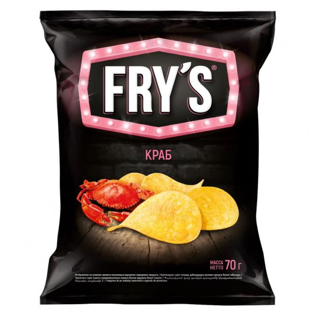 

Чипсы картофельные Fry's со вкусом краба, 70 г