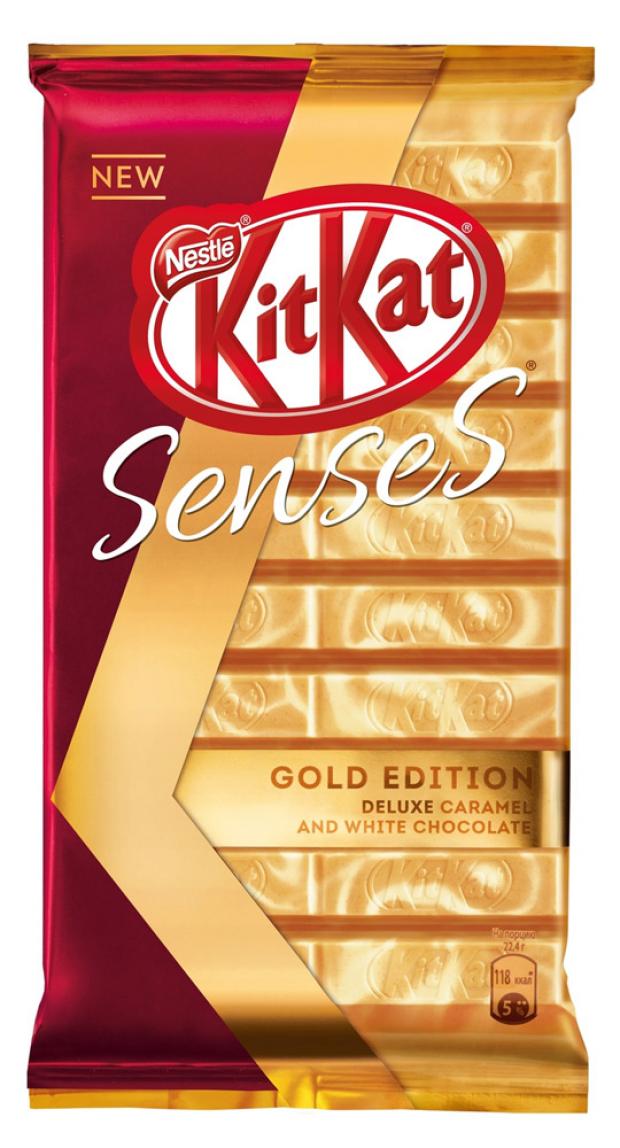 

Шоколад KitKat Senses Gold Edition белый карамельный, 112 г