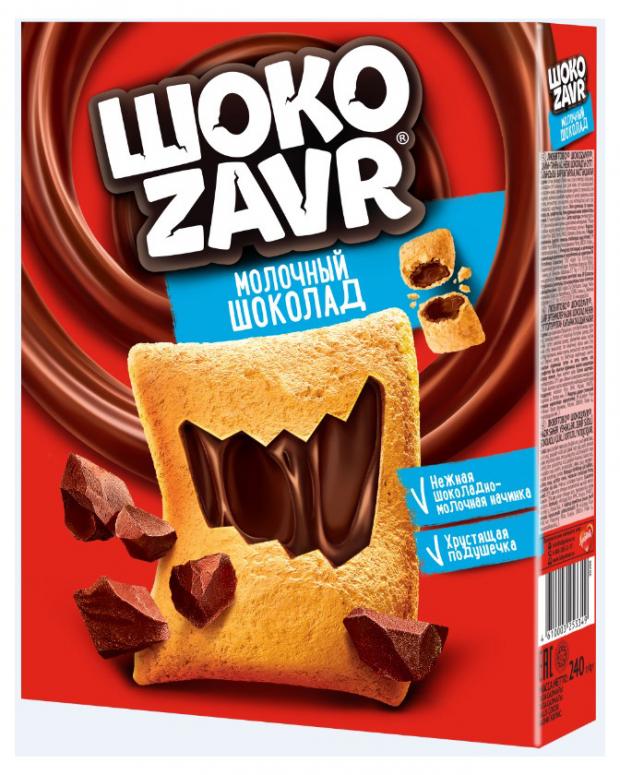 

Зактрак готовый «Любятово» ШокоZavr подушечки с шоколадом и фундуком, 240 г