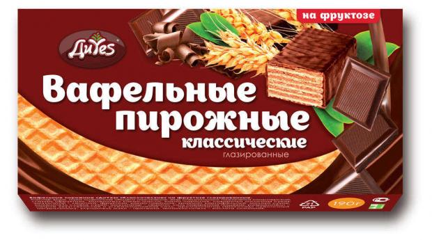 Вафельные пирожные ДиYes классические на фруктозе, 190 г