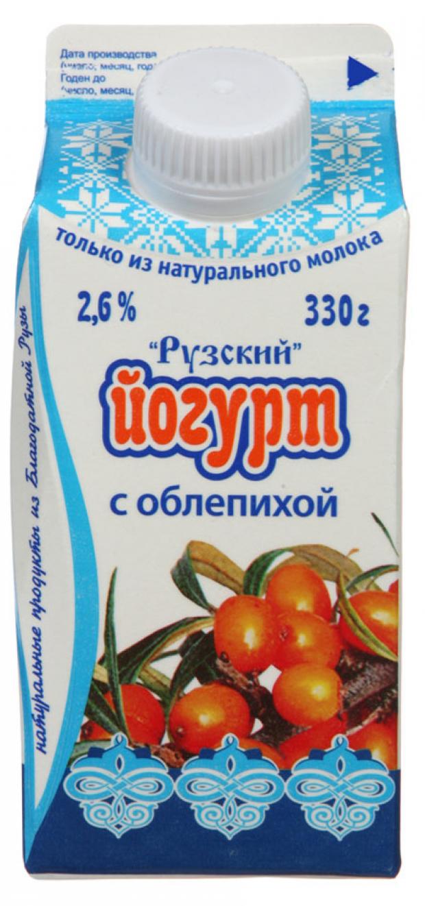 Йогурт питьевой Рузское молоко облепиха 26 330 г 84₽