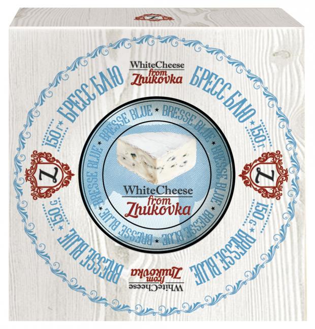 Сыр мягкий White Cheese from Zhukovka Бресс Блю с голубой плесенью 60%, 150 г