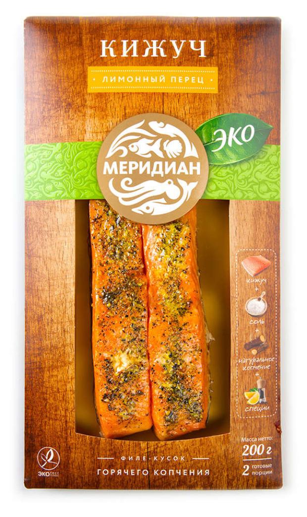 

Филе кижуча горячего копчения «Меридиан» Лимонный перец кусок, 200 г