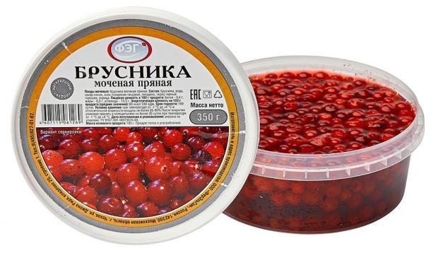 

Брусника моченая «ФЭГ» пряная, 350 г