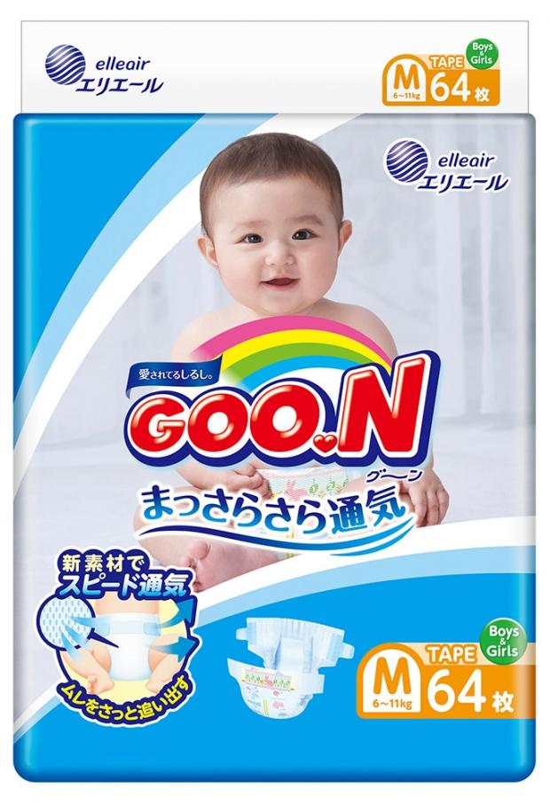 

Подгузники GOO.N M (6-11 кг), 64 шт