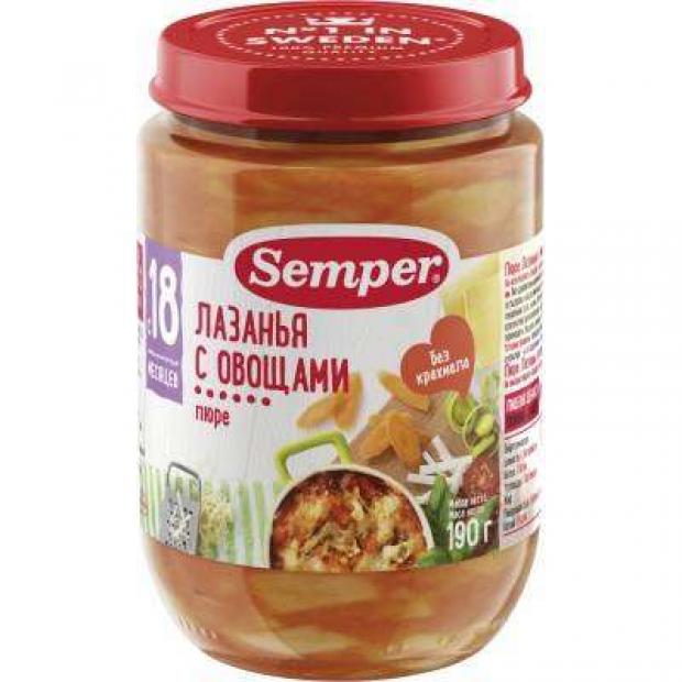 

Пюре Semper Лазанья с овощами c 18 мес, 190 г