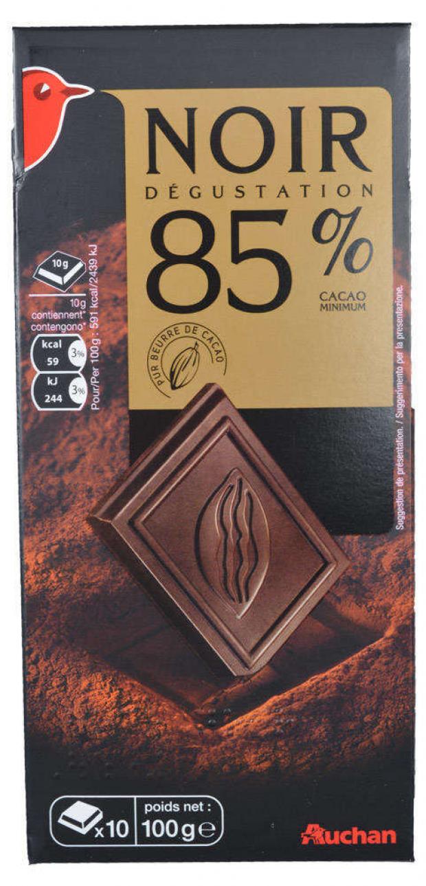 

Шоколад Auchan горький 85%, 100 г