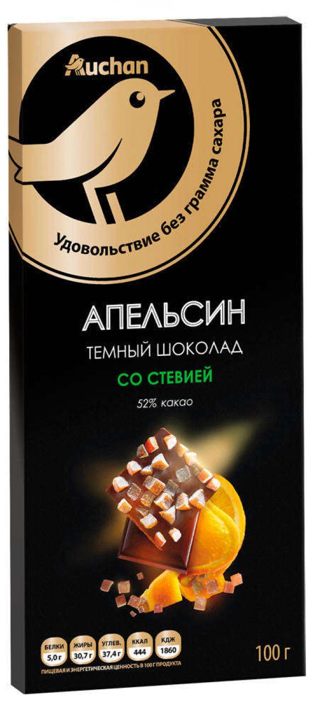 

Шоколад АШАН Золотая Птица темный со стевией и апельсином, 100 г