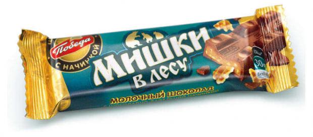

Шоколад «Победа вкуса» Мишки в лесу молочный с вафельной крошкой, 30 г