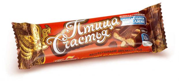 

Шоколад «Победа вкуса» Птица счастья молочный с миндальным пралине, 30 г