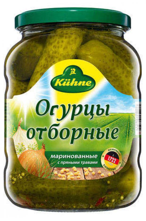 

Огурцы Kuhne отборные с пряными травами, 670 г