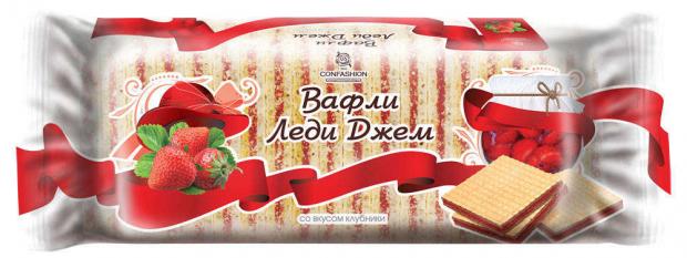 

Вафли Confashion Леди Джем со вкусом клубники, 250г