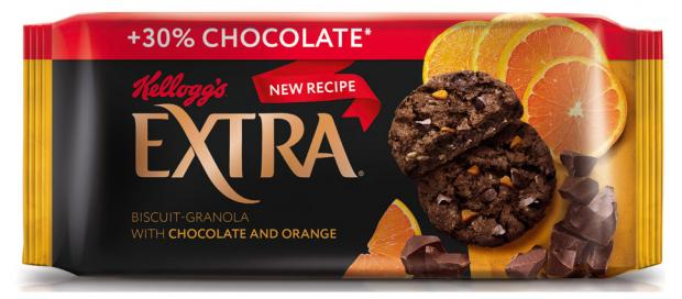 

Печенье сдобное Kellogg's Extra с шоколадом и апельсином, 75 г