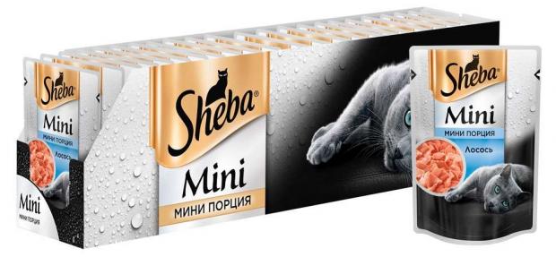 

Корм для кошек Sheba влажный мини порция лосось 50 г