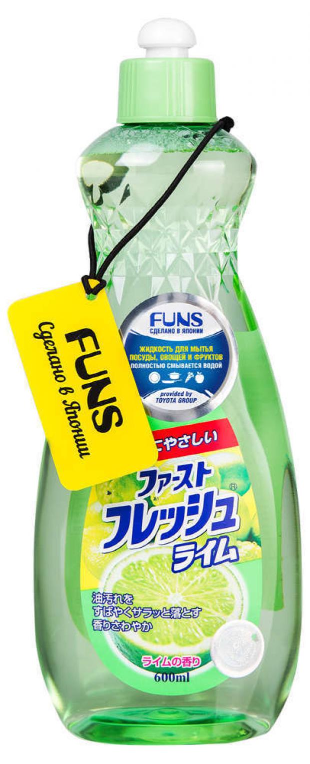 Жидкость для мытья посуды овощей и фруктов свежий Funs Лайм 600 мл 271₽